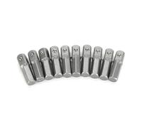 WheatThrive 1/4 Inch Socket Adapter, Hex to Square Drive Converter, Spring Loaded Ball Bearing, Chrome Vanadium Steel, 25mm, for Drill and Driver, 10 Pack