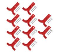 WheatThrive 10 Pack 50A 600V T-Handle Connectors for Anderson Style Plugs, Silver-Plated Copper Terminals, 12-24V