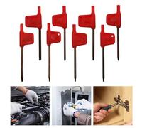 WheatThrive 10 Piece for Torx Wrench Set for T5 to for T20, Red Flag Design, Suitable for Car and Appliance Repair (T8)