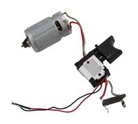 WheatThrive 12V Drill Motor, Electric Drill Switch, 12 Tooth Gear Assembly, Two Speed Trigger, for 12V Lithium Drill Repair, Silver Black, Pack
