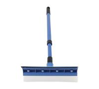 WheatThrive 2 in Telescopic Casement Glass Squeegee Cleaner with Long Handle Sponge Brush for Windows Showers