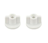 WheatThrive 2 Pack Plastic Toilet Seat Back Nuts Replacement for 6mm Screws, White Bottom Fixing Hardware for Secure Lid Installation