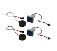 WheatThrive 2pcs Square Dual Display LED Digital Voltmeter and Ammeter, AC 60-500V 0-100A Voltage Current Gauge with Blue Light for Electrical Equipment