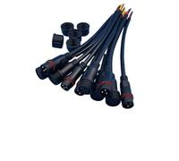 WheatThrive 5 Pairs IP65 2/3-Pin 22AWG Wire LED Male and Female Cable Connector for Measurement Tool Accessory