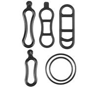 WheatThrive 6pcs Silicone Bike Light Mounting Straps, Flexible Rubber Fixing Bands for Headlight, Helmet & Pump, Fit for MTB Road E-Bike