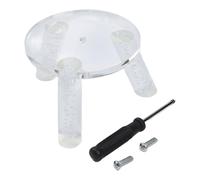 WheatThrive Acrylic Speaker Stand, Desktop Holder for Echo Dot Max, Echo Studio, Clear Tripod Base, Sturdy Support, Space Saving Design