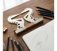 WheatThrive Adjustable Artist Hand Rest for Acrylic Painting: Ergonomic Hand Support Bar for Artists to Prevent Smudging on Canvas 2.54cm Silver