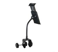WheatThrive Adjustable Phone Clamp for Microphone Stand, Compatible with For Tablets and Smartphones, Rotates 360 Degrees (Tablet Clamp)