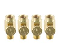 WheatThrive Air Pressure Regulator, Inline Air Valve, Brass Compressor Fitting, 1/4 NPT Thread, Precise Flow Control for Tools, 4 Pack