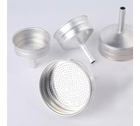 WheatThrive Aluminium Moka Funnel, Coffee Filter Replacement, for 1-12 Cup Espresso Percolator, Silver