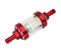 WheatThrive Aluminum Alloy Motorcycle Fuel Filter with Glass Bowl, Inline Strainer for ATV Dirt Bike Moto