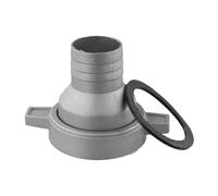 WheatThrive Aluminum Pipe Connector, Water Fitting, Hose Adapter with Rubber Gasket, for 3 to 1/2/2.5/4 Inch Pipes, Silver