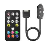 WheatThrive ARGB Controller, RGB Lighting Kit, PC Fan Hub, 17-Key Remote, 5V 3-Pin SATA Power, for Computer Case Fans and LED Strips