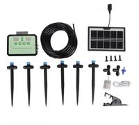 WheatThrive Automatic Plant Watering System, Solar Powered Plant Waterer, Smart Garden Irrigation Kit with Timer, 10m Hose, Adjustable Modes for Balcony, Office, Home Pots