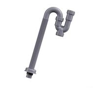 WheatThrive Basin Sink Trap, U-Shape Drain Pipe, Flexible Waste Trap, Elastic ABS, Odour Block, 60cm Grey for Kitchen Bathroom(95cm)
