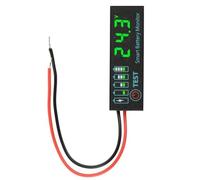 WheatThrive Battery Level Indicator, Voltage Display, LED Power Monitor, Real-Time Status, DC 7-55V, Customizable Thresholds, for EV, Solar Storage