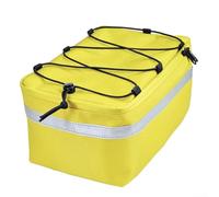 WheatThrive Bike Trunk Bag Polyester Rear Carrier Pack for Commuting Easy Install Straps 30x18x14cm(Yellow)