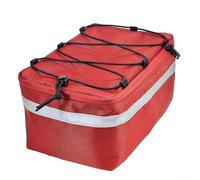 WheatThrive Bike Trunk Bag Secure Cargo Rack Pack with Easy Strap Installation for Electric & City Bicycles - 30x18x14cm(Red)