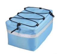 WheatThrive Bike Trunk Bag Secure Cargo Rack Pack with Easy Strap Installation for Electric & City Bicycles - 30x18x14cm(Blue)