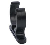 WheatThrive Boat Hook Clip, Kayak Paddle Holder, Nylon Split Clamp, for 38mm-42mm Pole, Black, Secure Mounting, 2 Pack