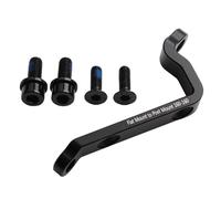 WheatThrive Brake Adapter, Post to Flat Mount, for 160mm Rotor, Aluminum Alloy, with Screws, Black