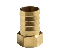 WheatThrive Brass Barb Fitting, for BSP Female Thread, Hose Connector Tail, 3/4 Inch, Gold, for Water Air Fuel Pipe, 2 Pack