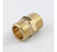 WheatThrive Brass Hose Connector, Garden Hose Adapter, 1/4 Inch Fitting, Male to Male, Solid Brass, Rustproof, for Sprayers, Faucets