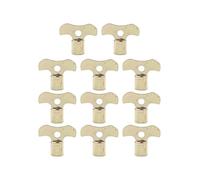WheatThrive Brass Hose Union Key, Garden Tap Switch, 7mm Square Socket, for Outdoor Water Bib Taps, Gold Finish, 10 Pack