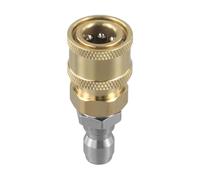 WheatThrive Brass Quick Connector, 1/4 Inch Fitting, M14x1.5 Adapter, High Pressure Washer Part, for Karcher, Nilsson, Easy Connect