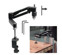 WheatThrive Cantilever Tapping Bracket, Hand Drill Stand, Aluminum Alloy, Horizontal Vertical Adjustment, CNC Machined for DIY
