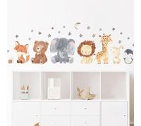 WheatThrive Cartoon Wall Stickers, Animal Decals, Self-Adhesive Vinyl, Cute Healing Critters, Easy Clean, for Room, Living Room Decor