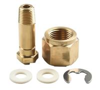 WheatThrive CGA-320 Regulator, Cylinder Adapter, Brass Inlet Nut, 2" Nipple with Washer for Beer Brewing, Soda Making, Gas Tank