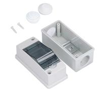 WheatThrive Circuit Breaker Box, Distribution Board, MCB Enclosure, IP65 Waterproof Housing for 2-4 Ways, Wall Mount Electrical Junction Box with Transparent Cover for Home, Hotel, Shop