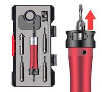WheatThrive Countersink Drill Bit Set, Adjustable Depth Stop, 8mm 10mm Dual Size, 3-in-1 Woodworking Tool for Wood, Plastic, Soft Metal