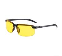 WheatThrive Day and Night Sunglasses for Outdoor Cyclists with Protective Dual Lenses (Black Yellow)