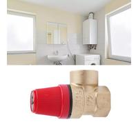 WheatThrive Diaphragm Safety Valve, Brass Pressure Relief Valve, 1/2 Inch Boiler Drain Valve for 3-6 Bar Heating Systems, Automatic Release