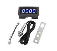 WheatThrive Digital Tachometer, Motor Speed Meter, AC 110-230V RPM Gauge with Hall Sensor, LED Display for Industrial Motors