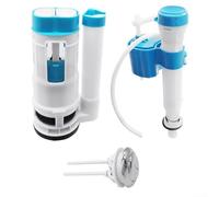 WheatThrive Dual Flush Fill Toilet Cistern Kit, Plastic Replacement Dual Flush Fill Toilet Cistern Kit Dual Flush Cistern Valve Adjustable Height Cistern Flush accessory For Bathroom