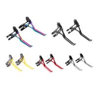 WheatThrive Ergonomic V Brake Lever Set for Brompton Extralite, Lightweight at 64g, Suitable for Common Handlebars (Gold)
