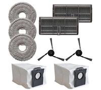 WheatThrive Filter, Mop Cloth, Dust Bag & Side Brush Replacement Kit for MOVA P50 Pro and Ultra Vacuum Cleaners - Nylon, Microfiber, Non-Woven