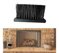 WheatThrive Fireplace Brush, Hearth Brush, Fire Cleaning Tool, Square Head, Coconut Bristles, Plastic Handle, Deep Clean Maintenance, Black, Pack