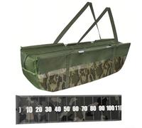 WheatThrive Fish Weighing Bag, Heavy Duty Fishing Weigh Bags Measure Ruler Foldable Transport Bag for Bass Carp,Oxford Cloth PVC,117 * 42 * 36cm/46 * 16.5 * 14inch