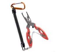 WheatThrive Fishing Pliers Stainless Steel Professional Tackle Tool - Split Ring Remover Crimper Braid Rust Resistant Orange Yellow 125mm(Orange)