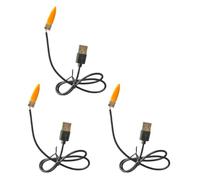 WheatThrive Flame Lamp, LED Candle Light, USB Flickering Bulb, Realistic Fire Effect for Party, Bar, Camping Decor, 3 Pack