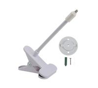 WheatThrive Flexible Clamp Mount, Camera Stand, Wall Holder for TP-Link Tapo C200/C210/C220/C201/C202/C211/C212/C222/C230, Tool-Free Metal Bracket, 18cm White Security Cam Accessory