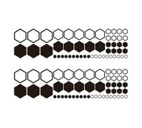 WheatThrive for Honeycomb Car Stickers,Racing Stripes,104PCS PVC Decals,Weatherproof DIY Body Graphics for Cars,SUVs,Trucks
