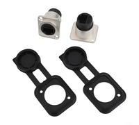 WheatThrive For RJ45 Cat6 Panel Mount Connector, 2Pcs D Type Female to Female Through Socket with Anti Interference Design (Sliver)