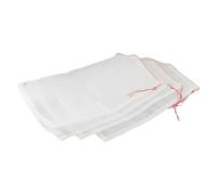 WheatThrive Fruit Protection Bags, Bird Netting for Garden, Reusable Mesh Drawstring Pouches, Breathable Plant Cover for Tomatoes Grapes Apples, 10 Pack White 45x30cm