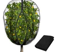 WheatThrive Fruit Tree Netting Bags, Garden Mesh Covers, Bird Protection Nets, Zipper Drawstring Design, Ultra Fine 60 Mesh, PE Material, Black, Pack for Blueberry, Citrus, Flower Trees