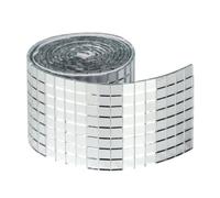 WheatThrive Glass Mirror Mosaic Tiles Sticker, 15x10cm Self-Adhesive 5mm Mini Squares for Wall Ceiling DIY Decor, Silver